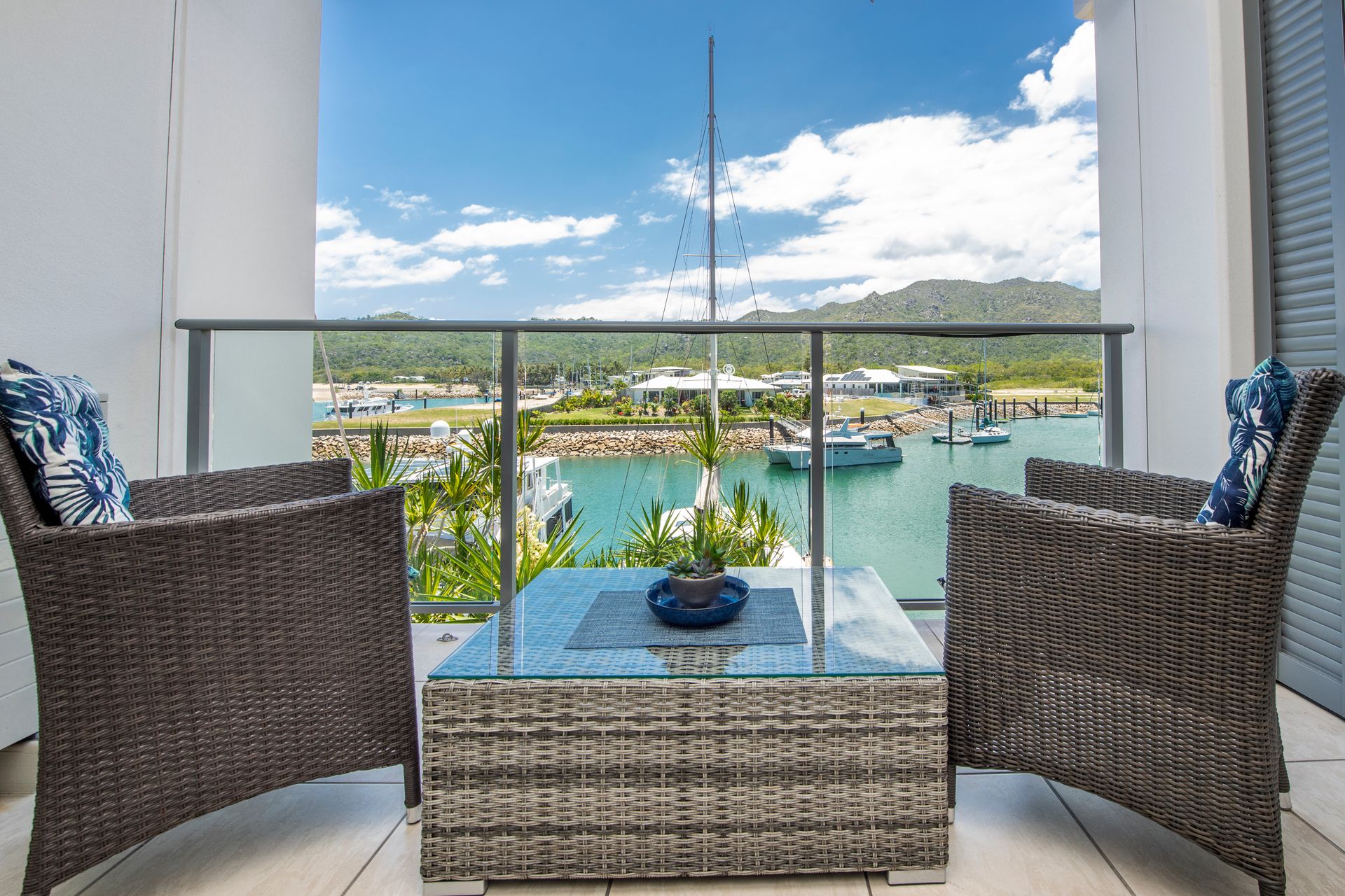 Blue on Blue Blue Waterfront Apartment